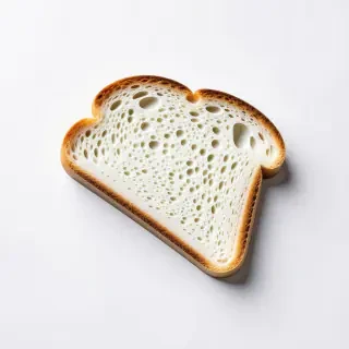a single slice of white bread