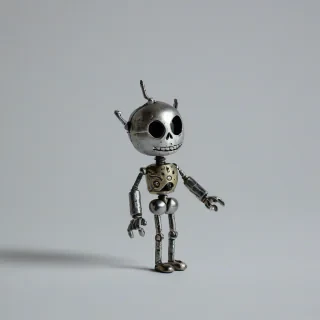 toy metal jack, on a plain white background, even lighting