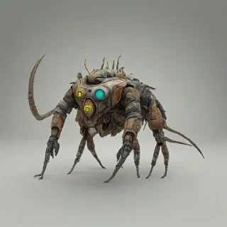 Borderlands style creature, on a plain white background, even lighting