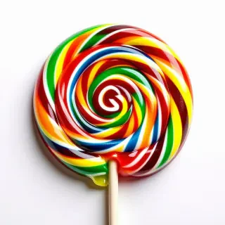 rainbow spiral lollipop