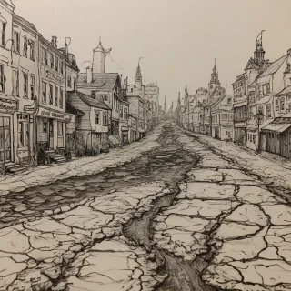 Cartoon of Mud from The Gaslight District, on a plain white background, even lighting