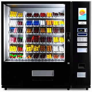 vending machine with different types of candy in it
