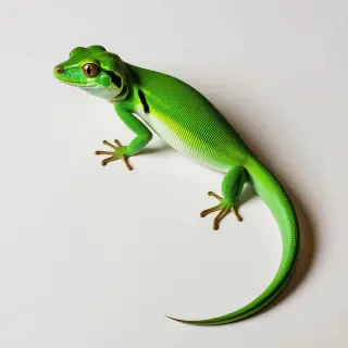 full body green lizard