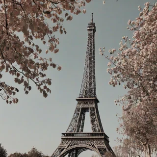 Disney style of the Eiffel tower