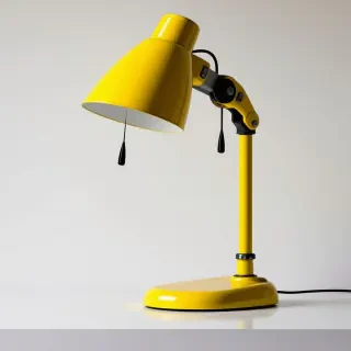 yellow reading lamp