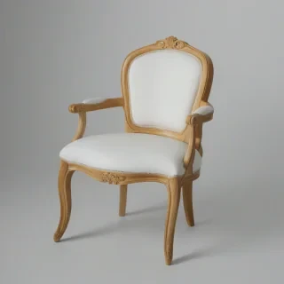 contemporary art style chair, on a plain white background, even lighting 