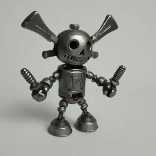 toy metal jack, on a plain white background, even lighting