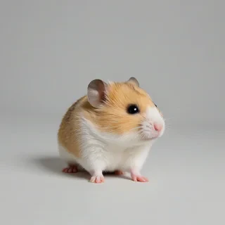 chibi style hamster, on a plain white background, even lighting