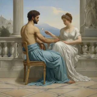 peaceful neoclassical painting