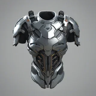 game asset style cyberpunk shoulder armor, on a plain white background, even lighting