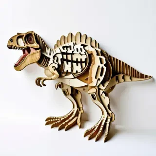 laser cut dinosaur 3d puzzle