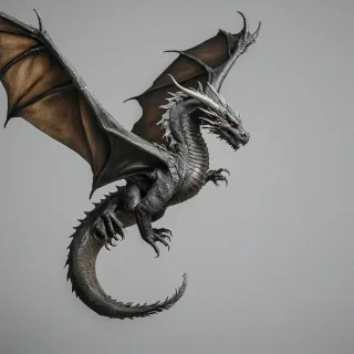 dragon, on a plain white background, even lighting