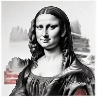 Mona Lisa as a Greek statue