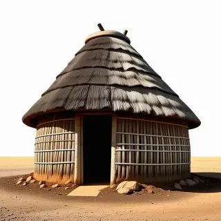 African tribal hut