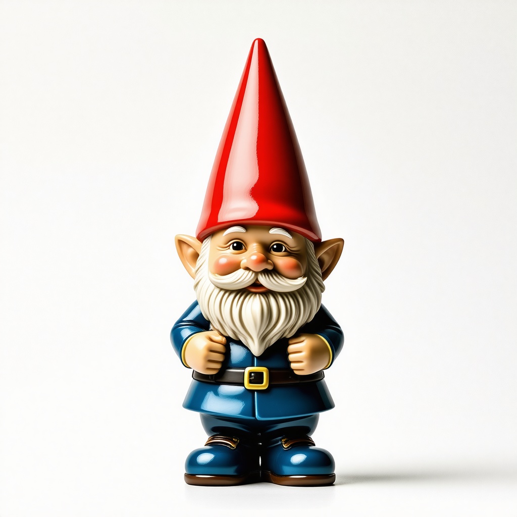 garden gnome with a red hat and blue shoes