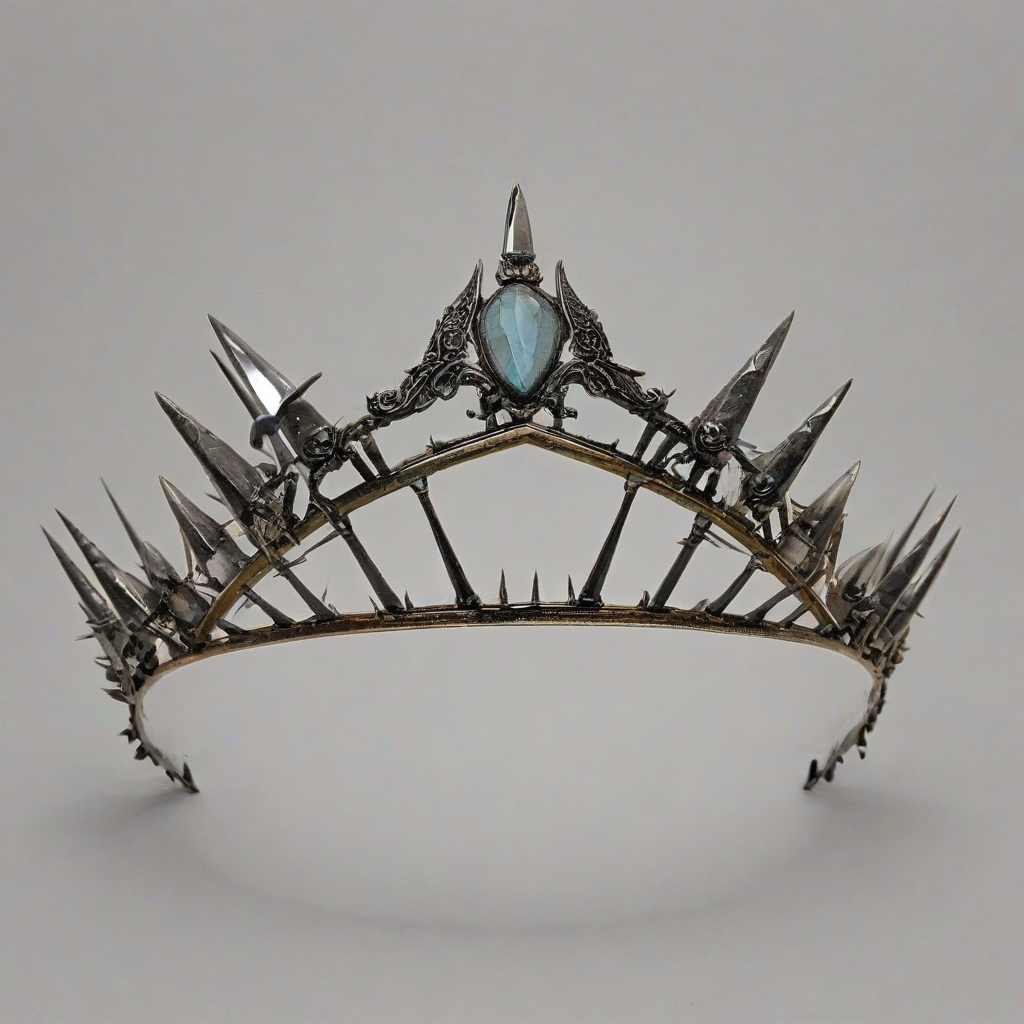 diadem with spikes, Valkyrie style, on a plain white background, even lighting