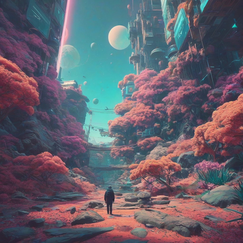 Beeple art style scene