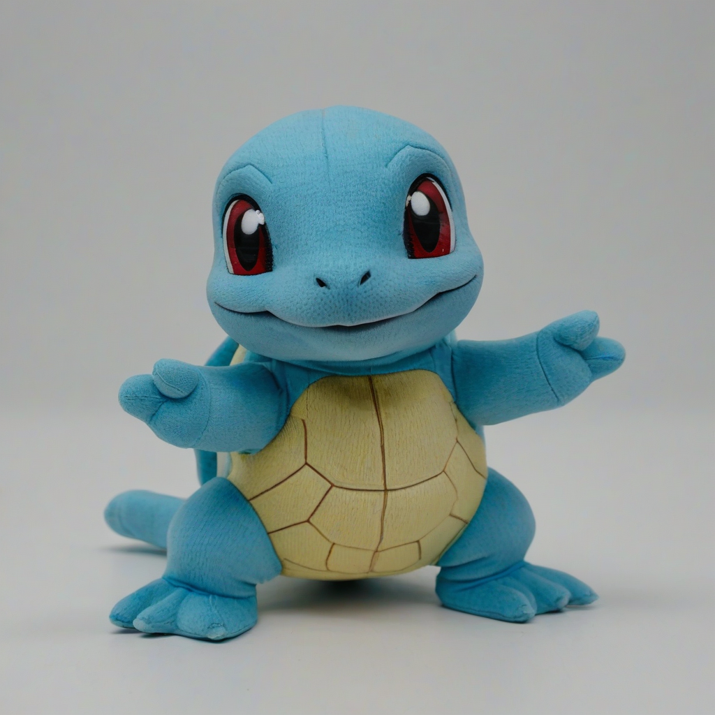 Squirtle, on a plain white background, even lighting