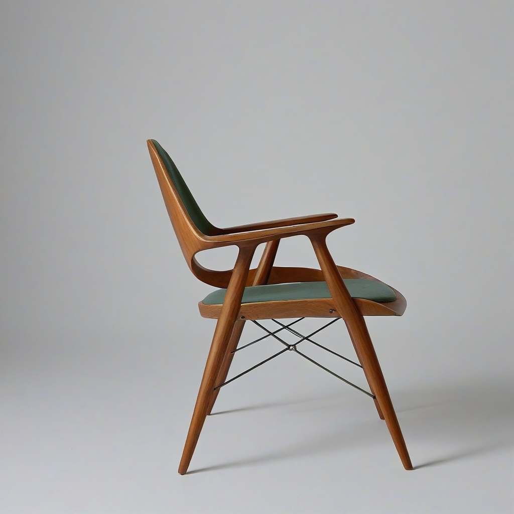 mid-century modern furniture, on a plain white background, even lighting